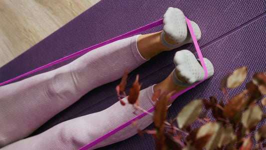 deciding socks for pilates