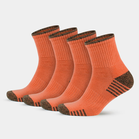 GoWith cotton athletic socks orange 4 pairs