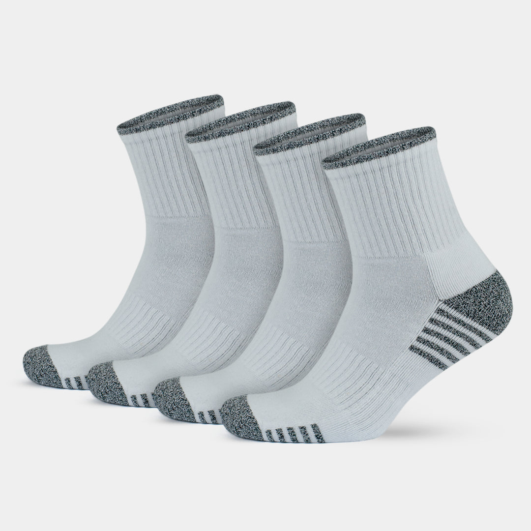 GoWith performance socks with cushion white 4 pairs