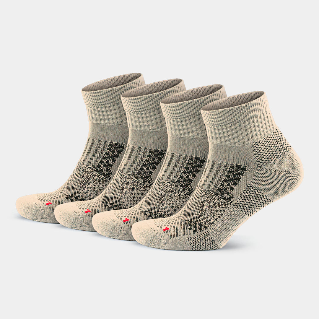 GoWith performance socks with cushion beige 4 pairs