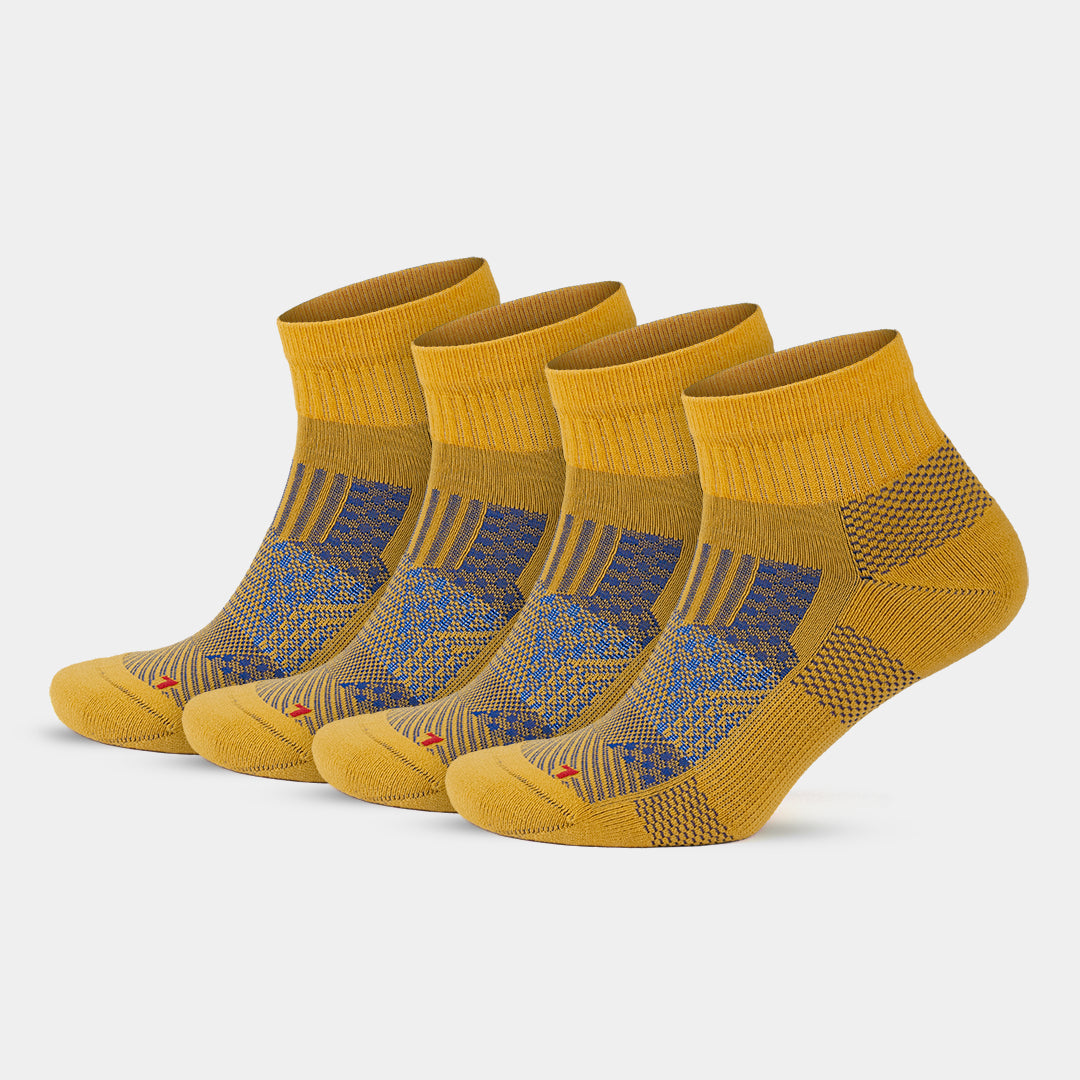 GoWith performance socks with cushion yellow 4 pairs