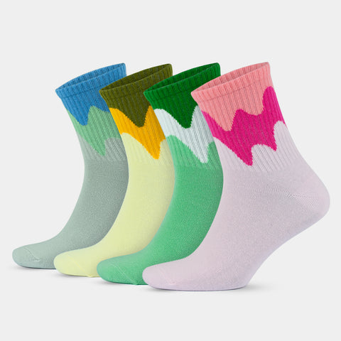 colorful college socks for women