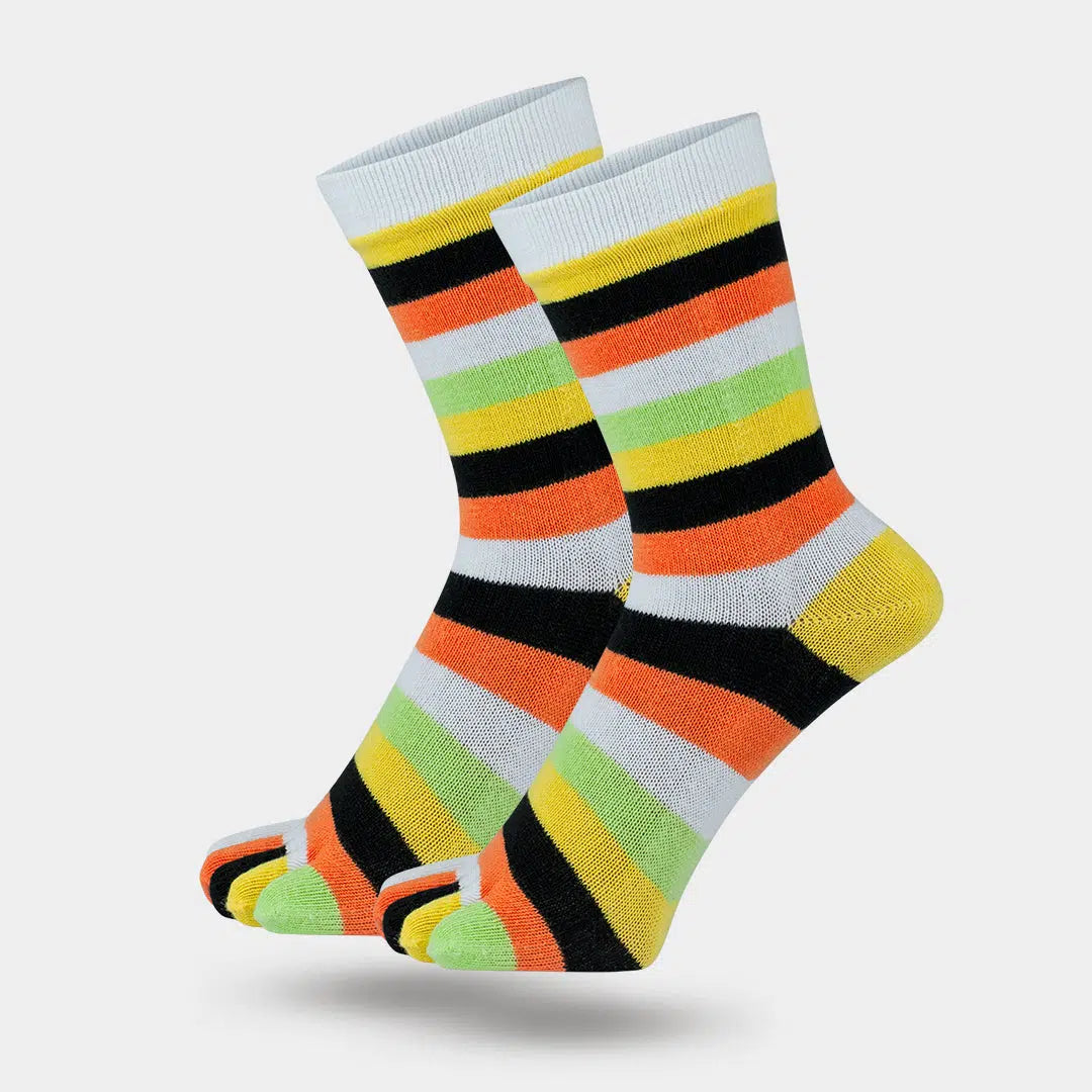 Women's Fuzzy Striped Toe Socks (1-, 3-, or 5-Pack)