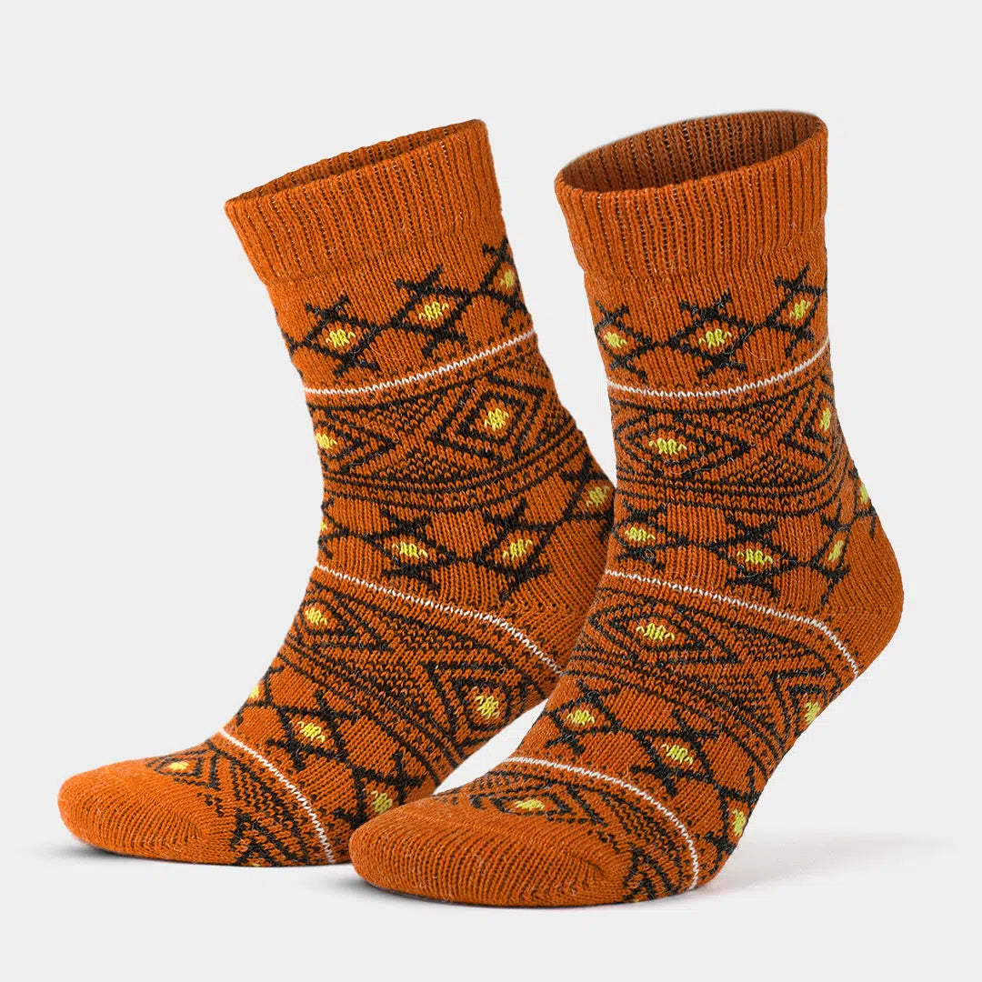 Vintage Socks with Nordic Pattern - Warm and Trendy- GoWith