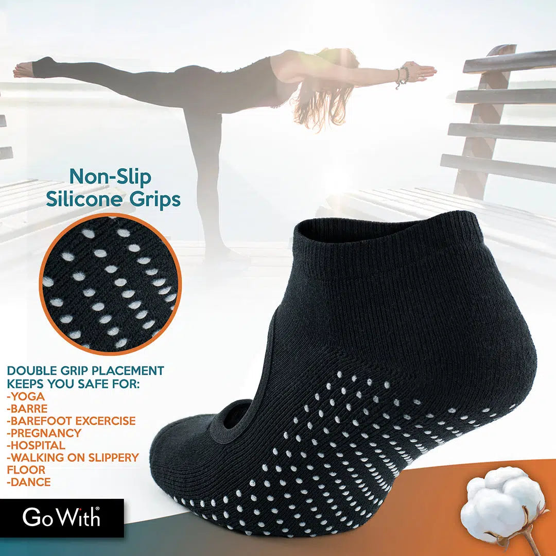 Generic Toeless Yoga Pilates Grips Socks For Women Non Slip