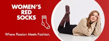 GoWith women's red socks collection banner mobile